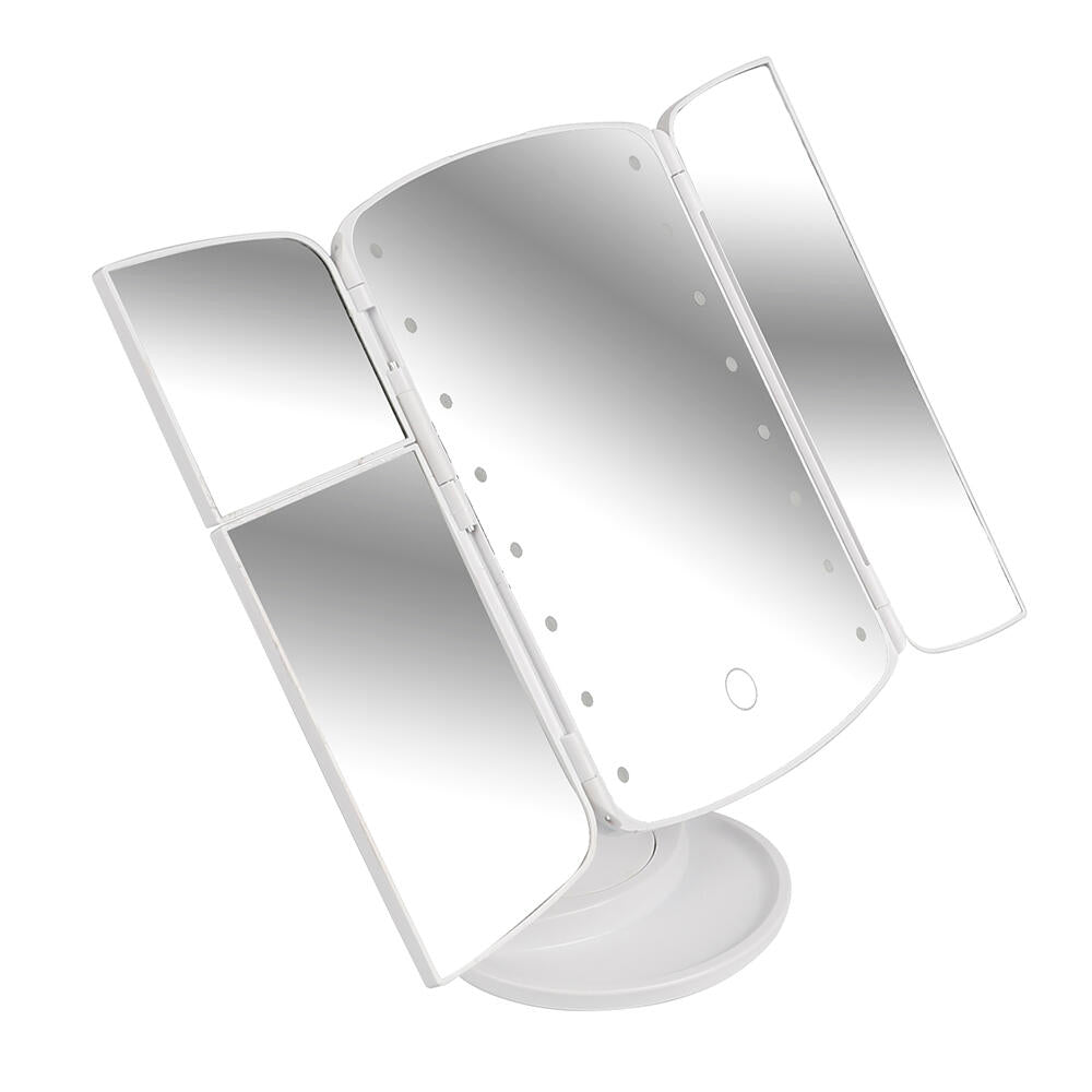 Espelho LED Glam Pro 360º com Aumento e Luz Ajustável + ENVIO GRÁTIS