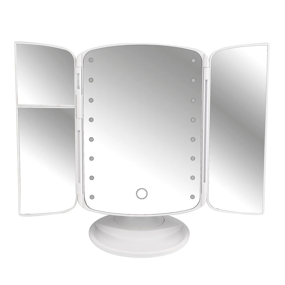 Espelho LED Glam Pro 360º com Aumento e Luz Ajustável + ENVIO GRÁTIS