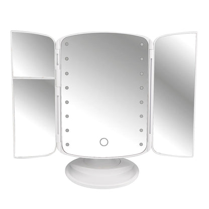 Espelho LED Glam Pro 360º com Aumento e Luz Ajustável + ENVIO GRÁTIS