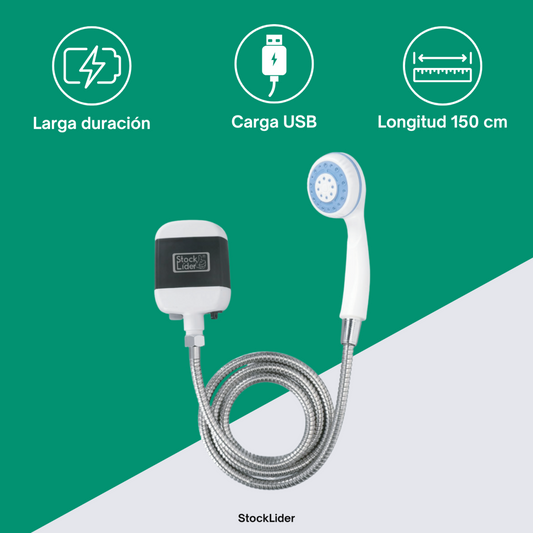 Ducha Portátil Recarregável com Bomba Elétrica e Filtro de Água + ENVIO GRATIS